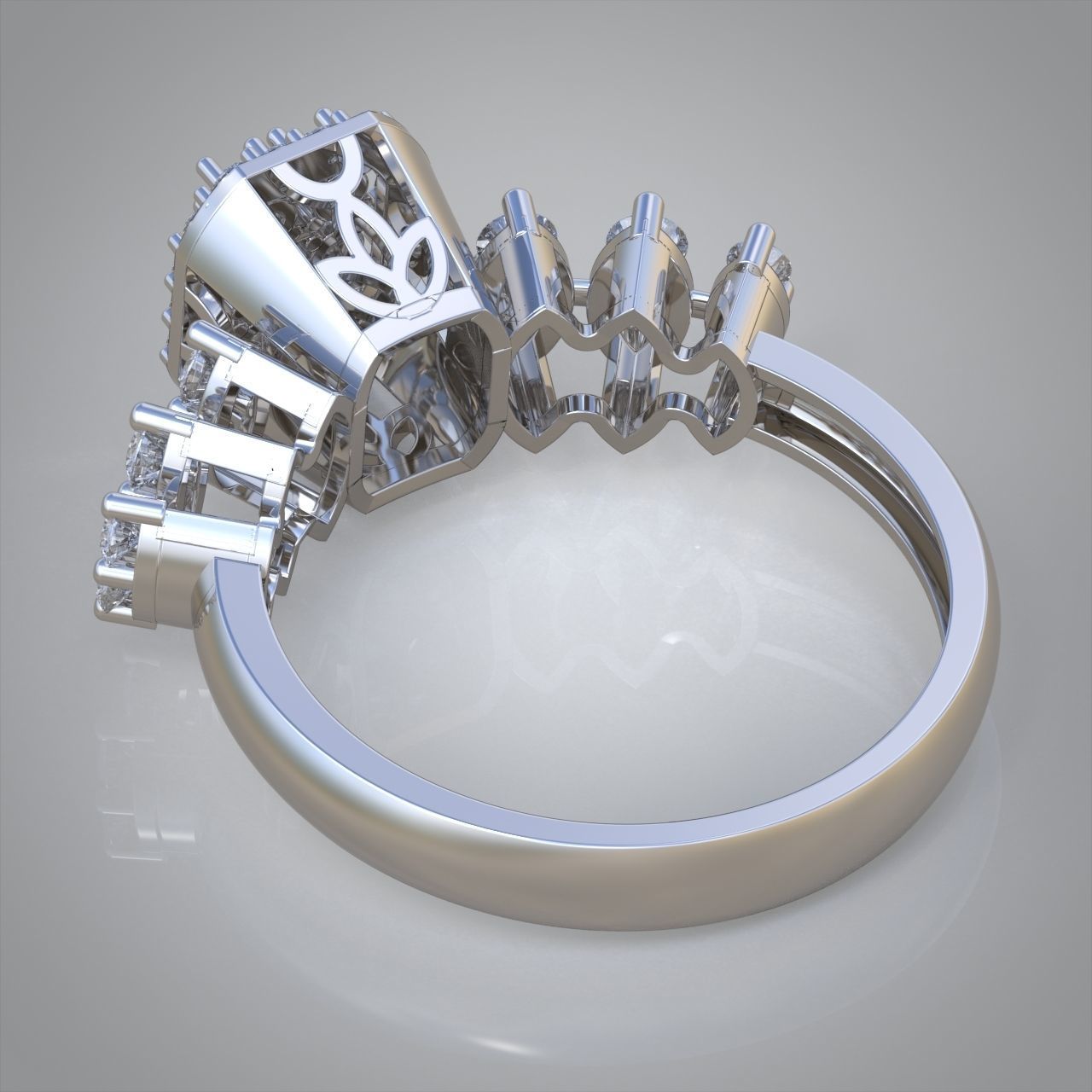 Diamond ring 0613 3D printable model 8- 3D print model_10