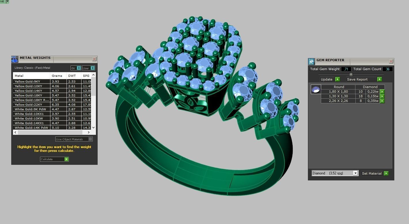Diamond ring 0613 3D printable model 8- 3D print model_17