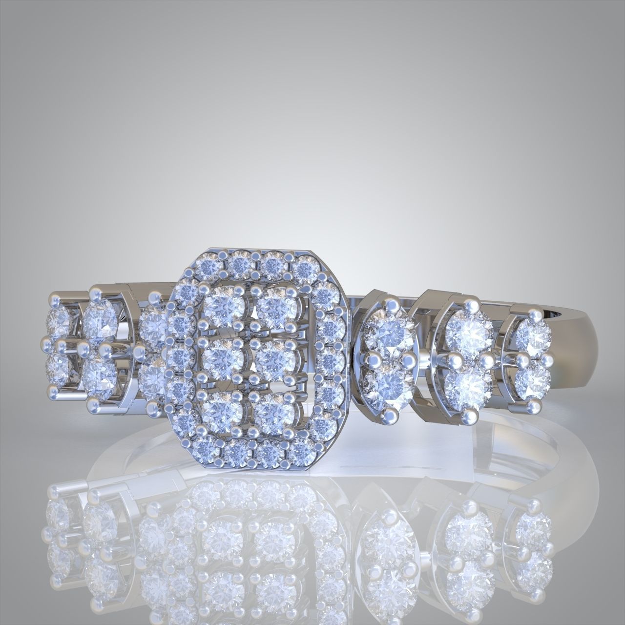 Diamond ring 0613 3D printable model 8- 3D print model_6