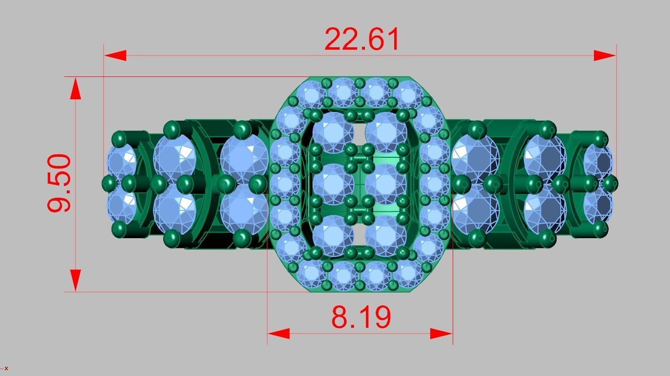 Diamond ring 0613 3D printable model 8- 3D print model_14