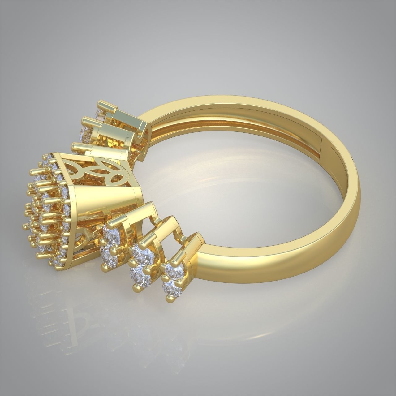 Diamond ring 0613 3D printable model 8- 3D print model_8