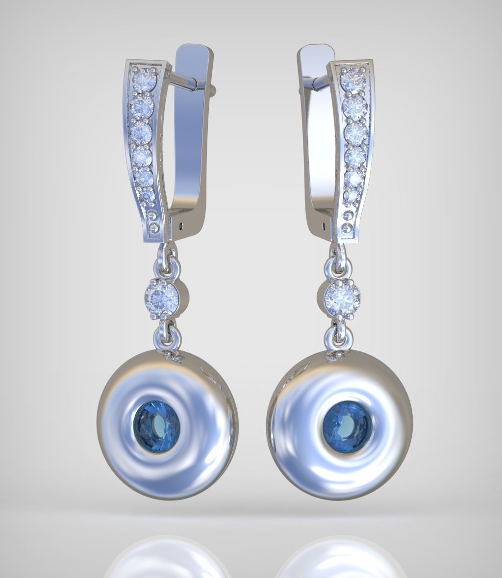 Earring model 0378 3D printable model9 3D print model_2