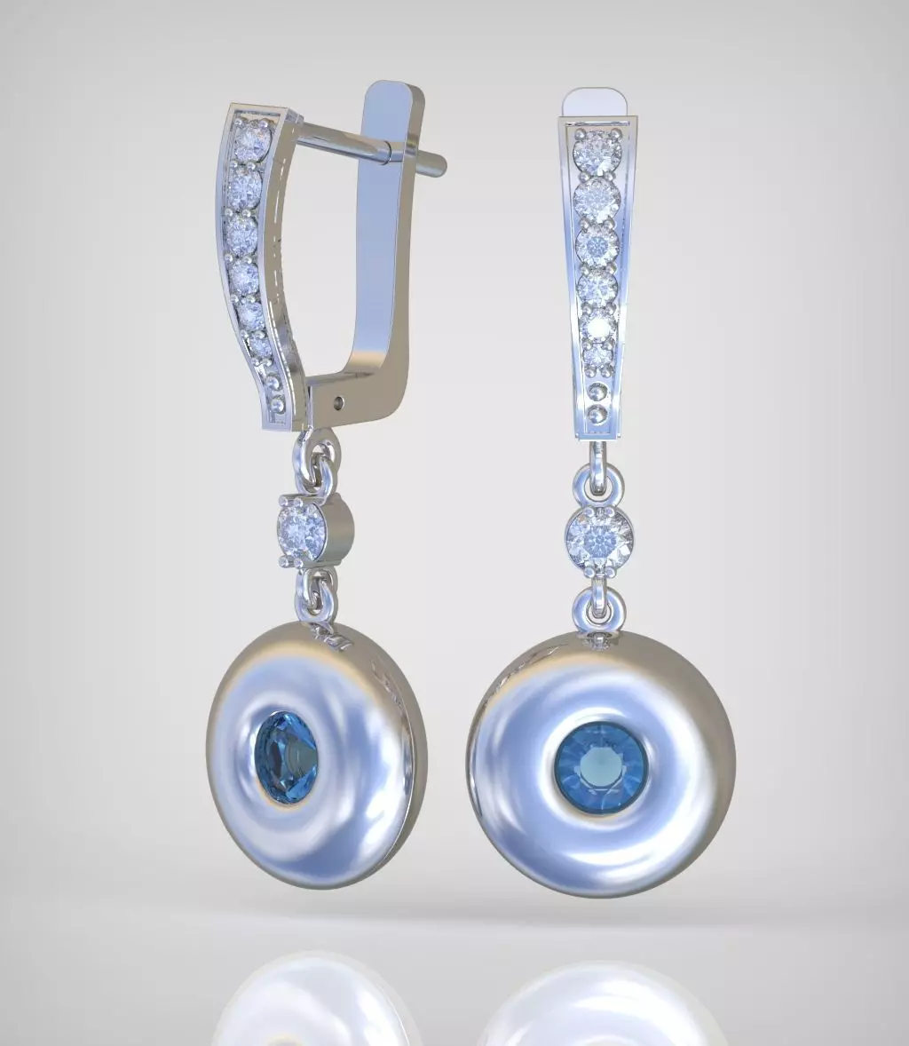 Earring model 0378 3D printable model9 3D print model_0