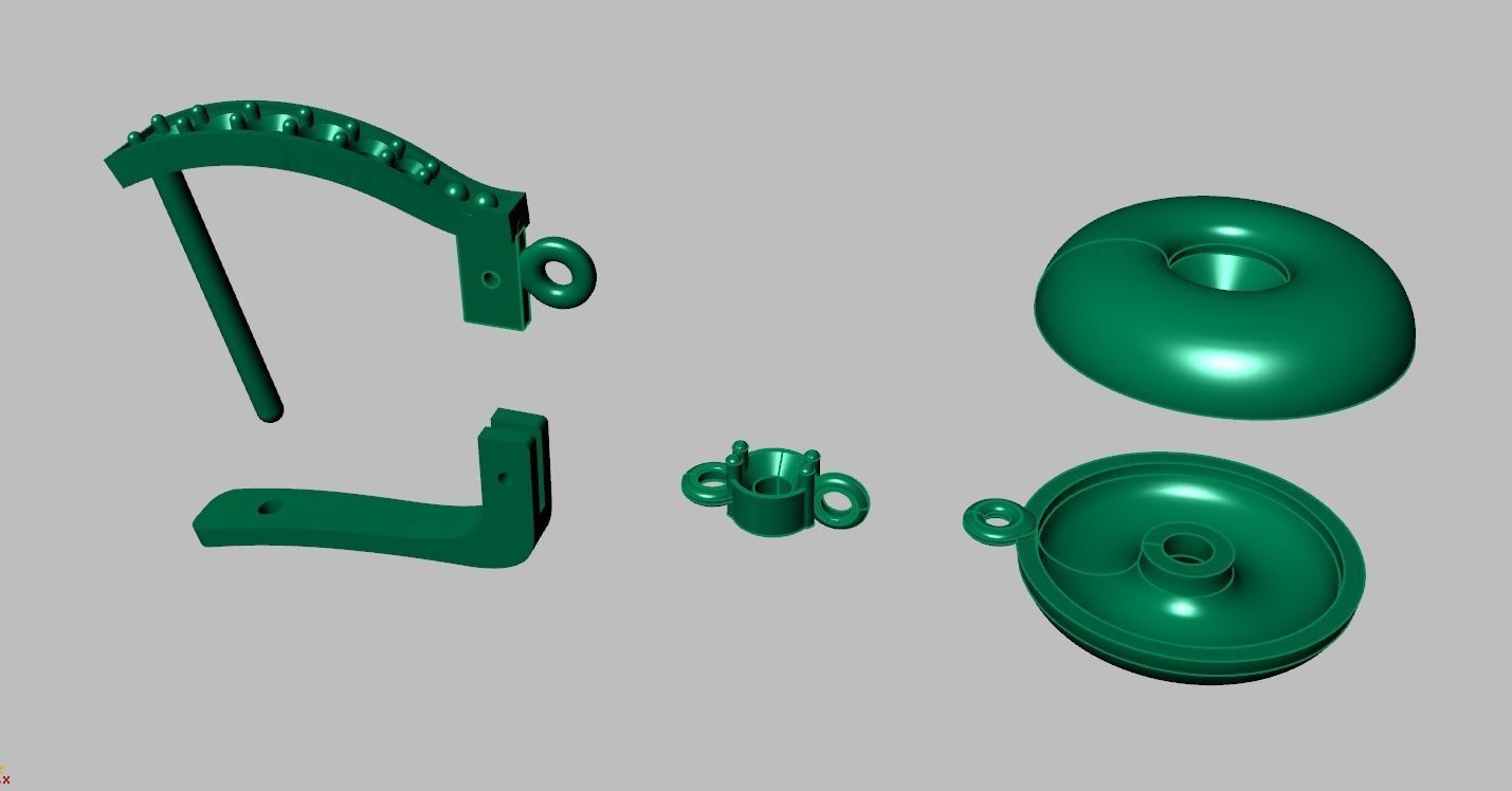 Earring model 0378 3D printable model9 3D print model_12