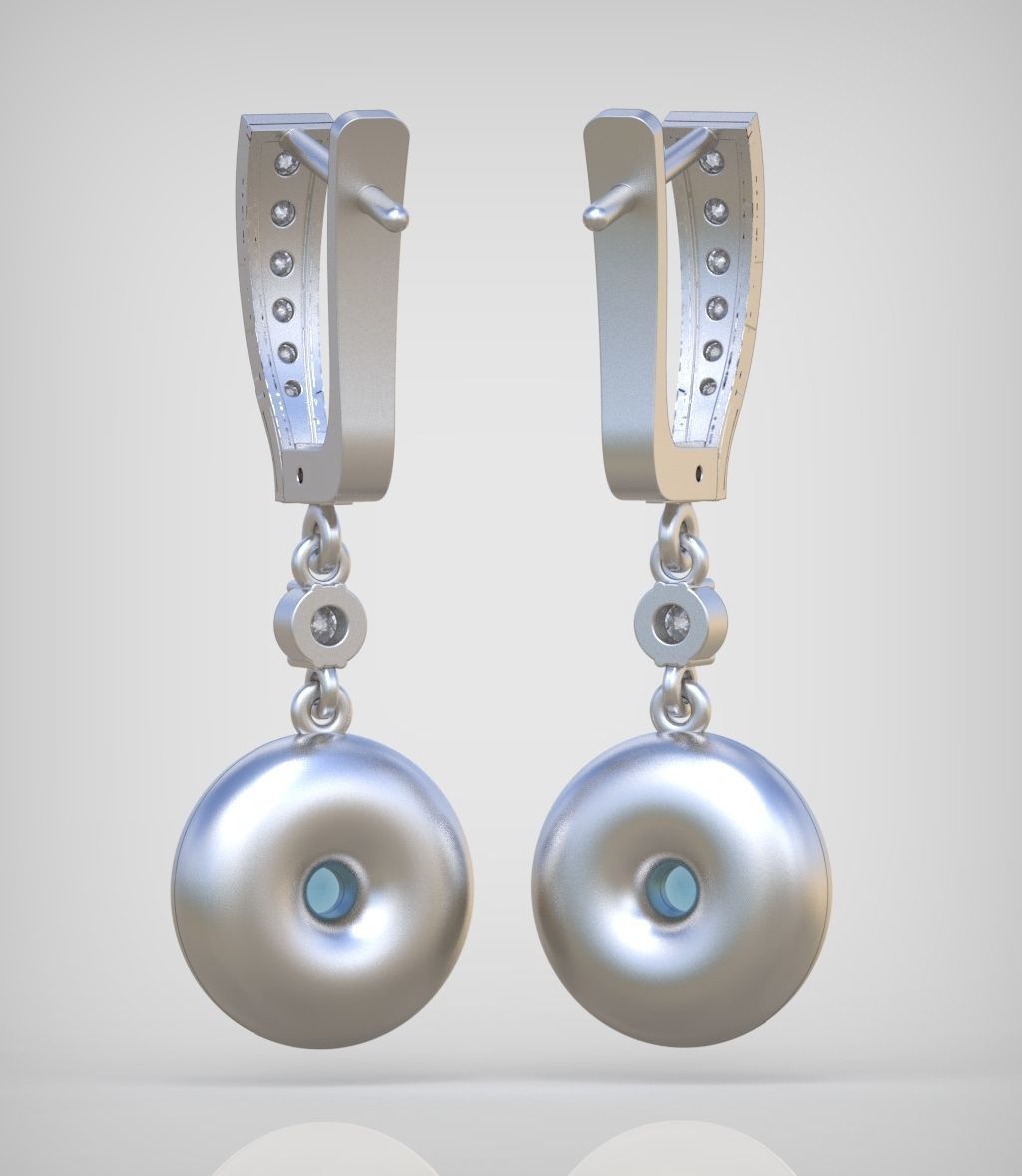 Earring model 0378 3D printable model9 3D print model_5