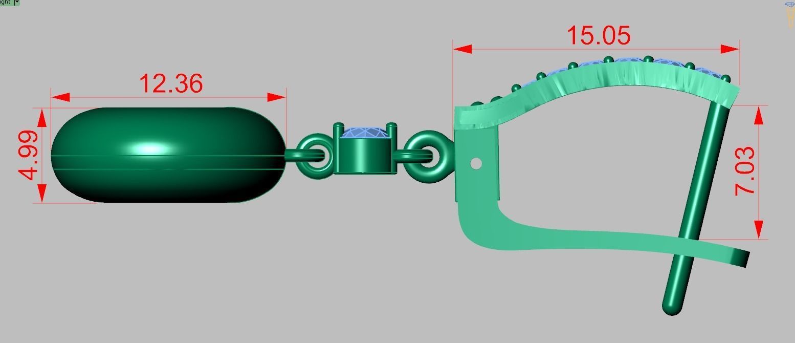 Earring model 0378 3D printable model9 3D print model_8