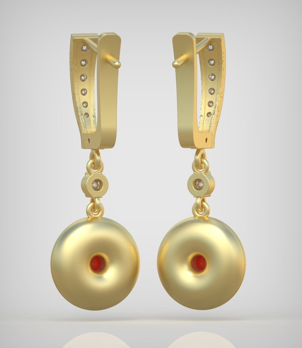 Earring model 0378 3D printable model9 3D print model_4