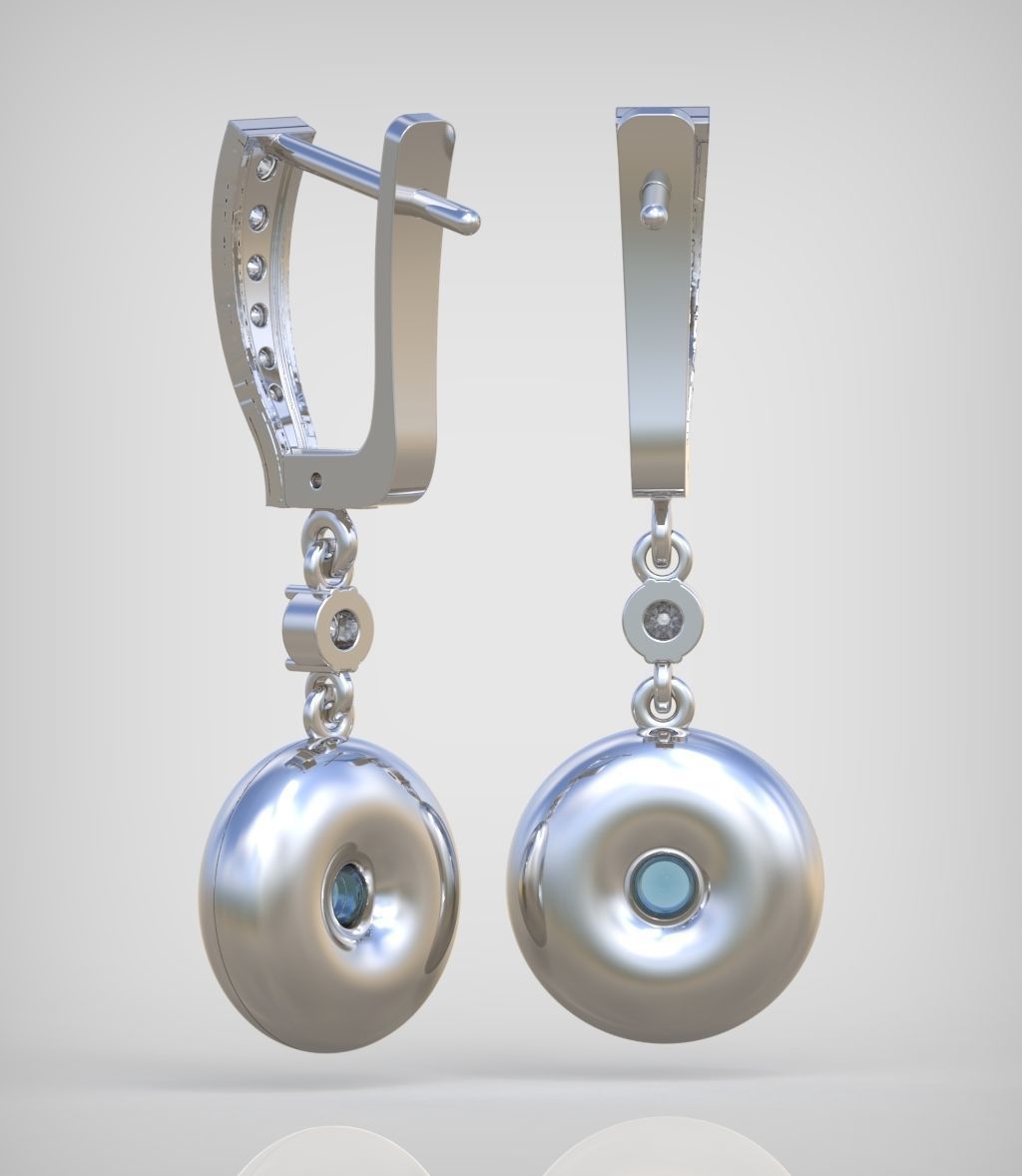 Earring model 0378 3D printable model9 3D print model_6