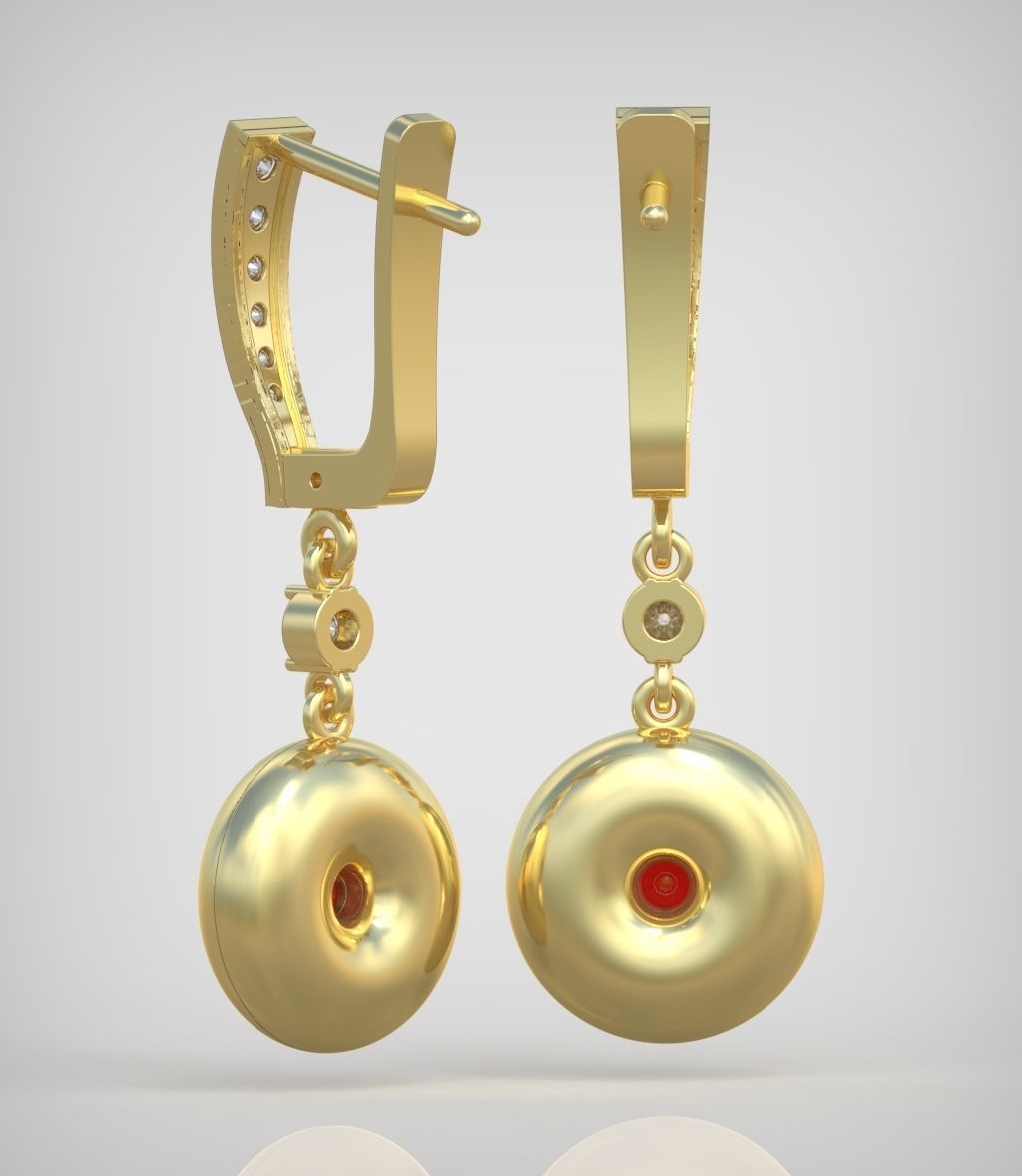 Earring model 0378 3D printable model9 3D print model_7