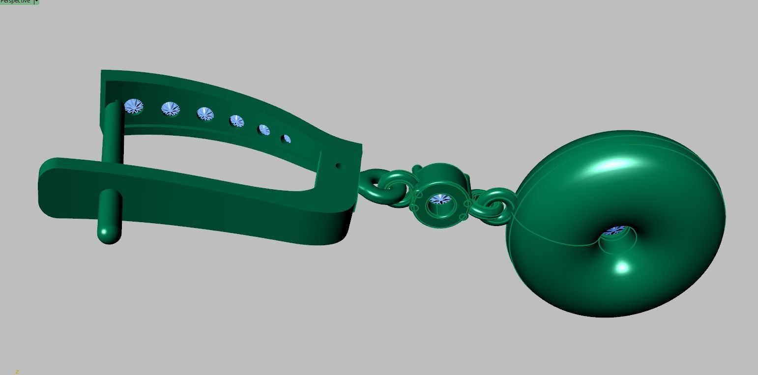 Earring model 0378 3D printable model9 3D print model_10