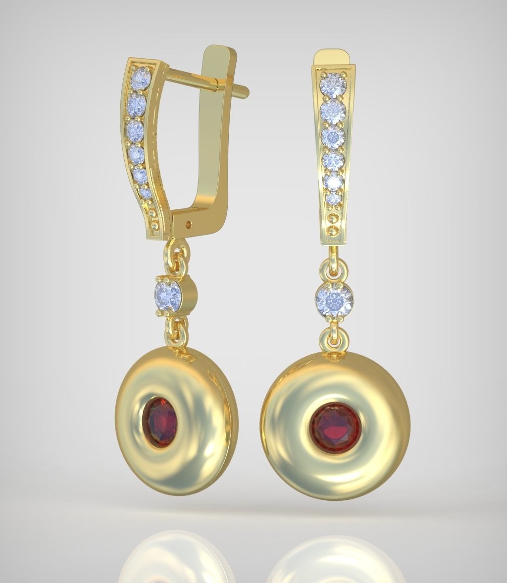 Earring model 0378 3D printable model9 3D print model_1