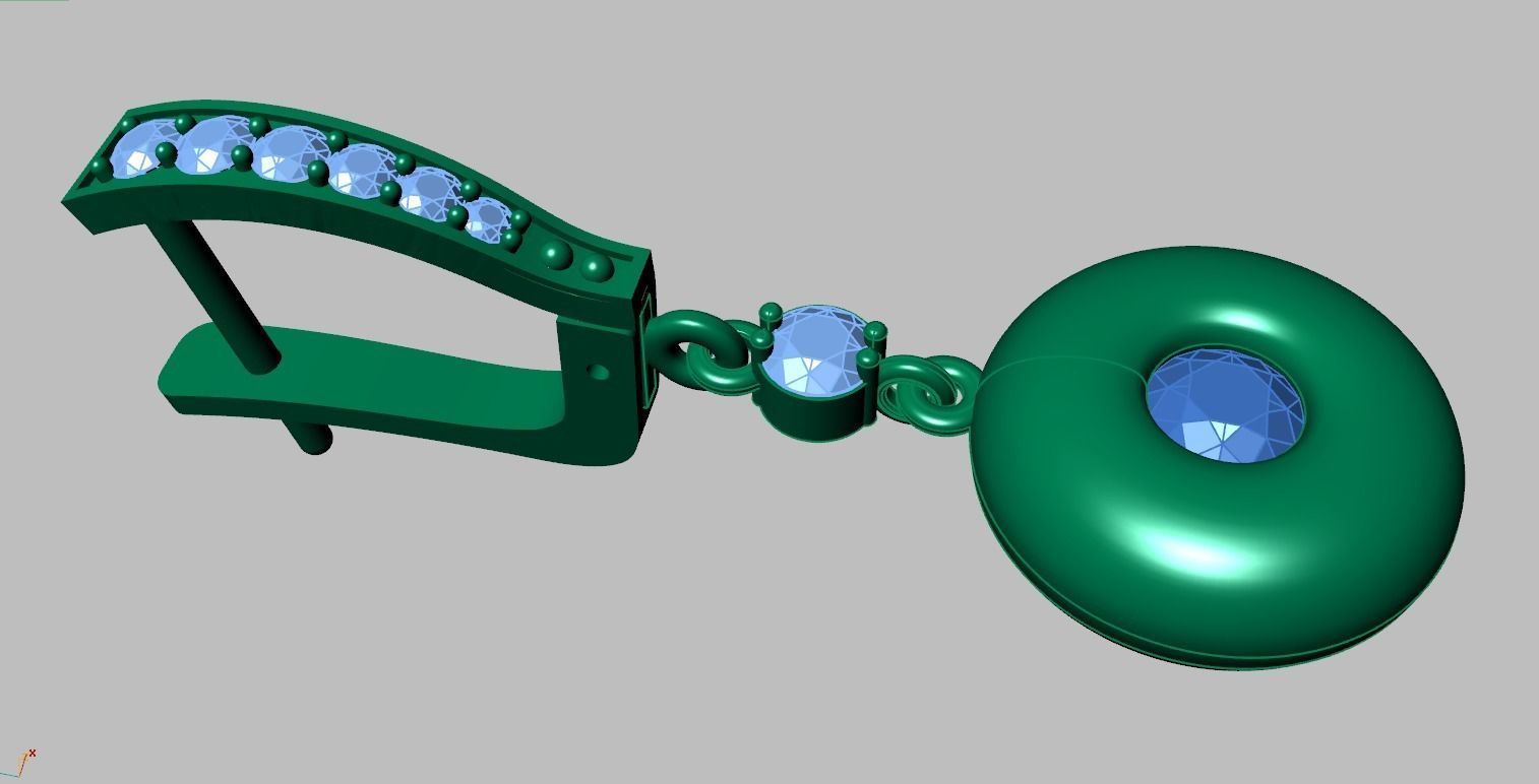 Earring model 0378 3D printable model9 3D print model_9