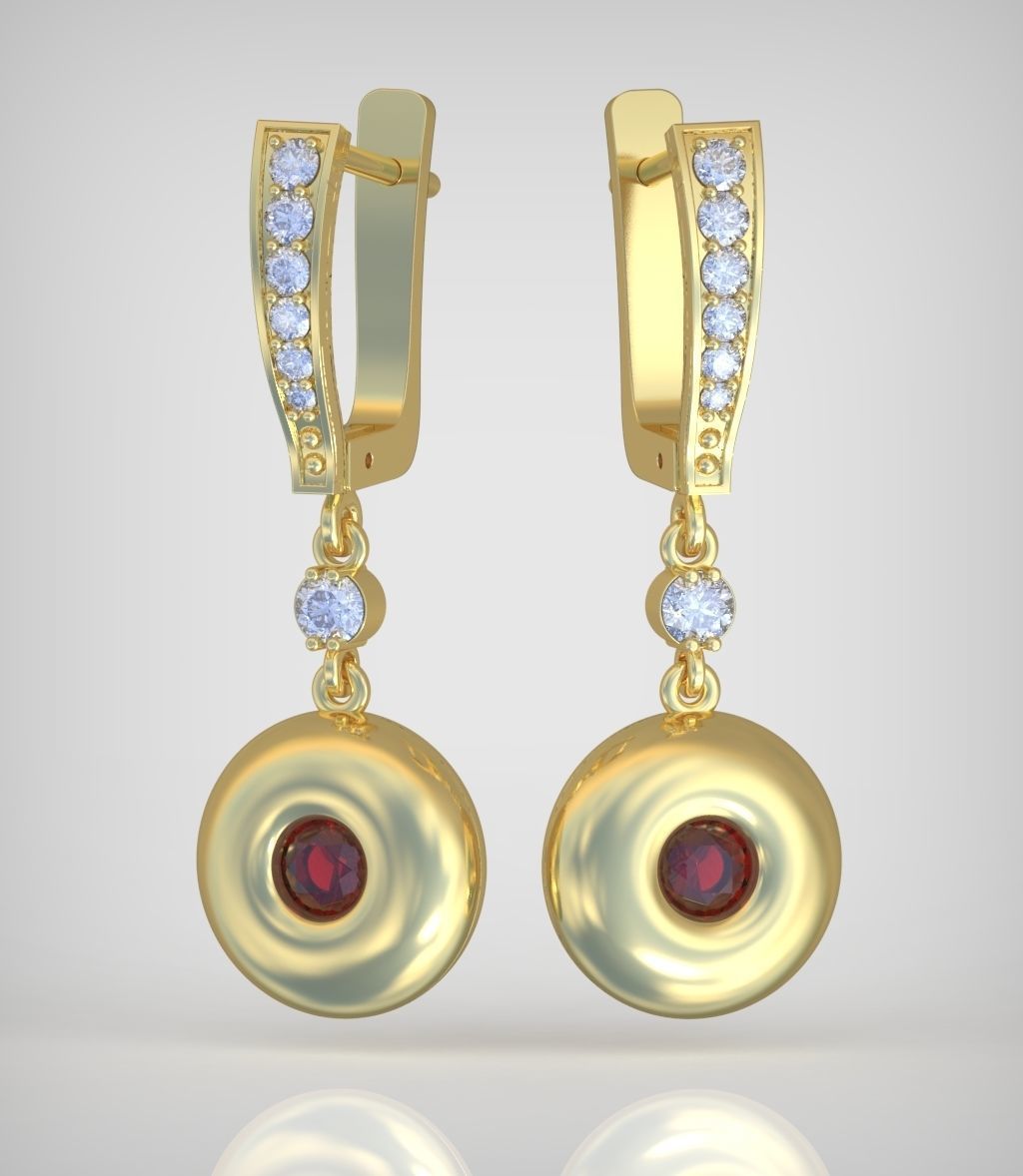 Earring model 0378 3D printable model9 3D print model_3