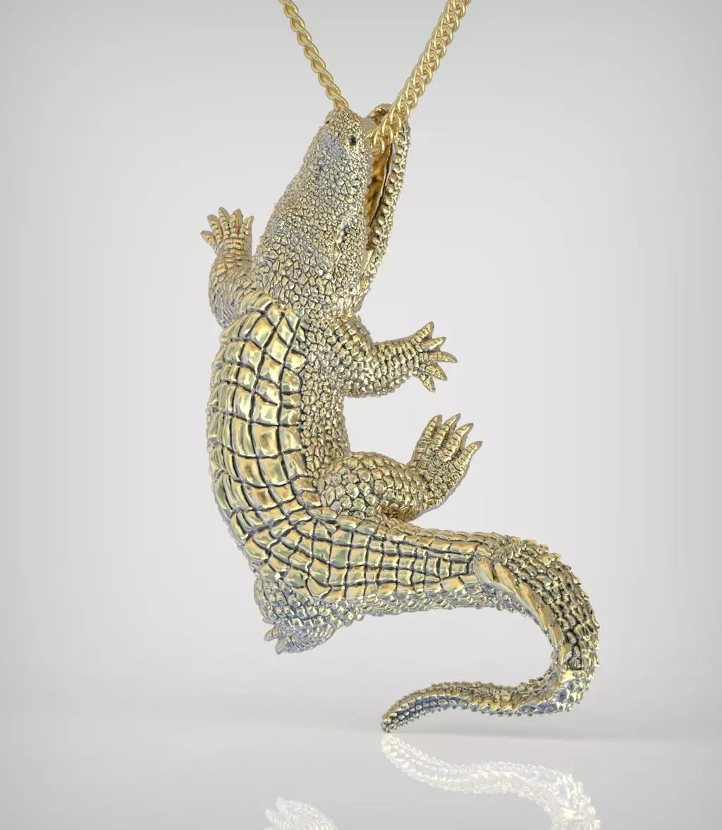 Alligator Pendant model 3D 0272 printable model25 3D print model_0