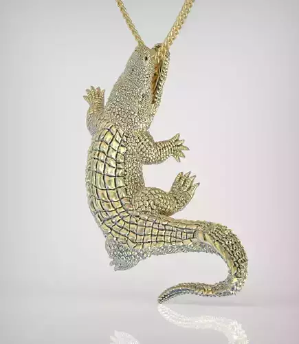  Alligator Pendant model 3D 0272 printable model25 3D print model