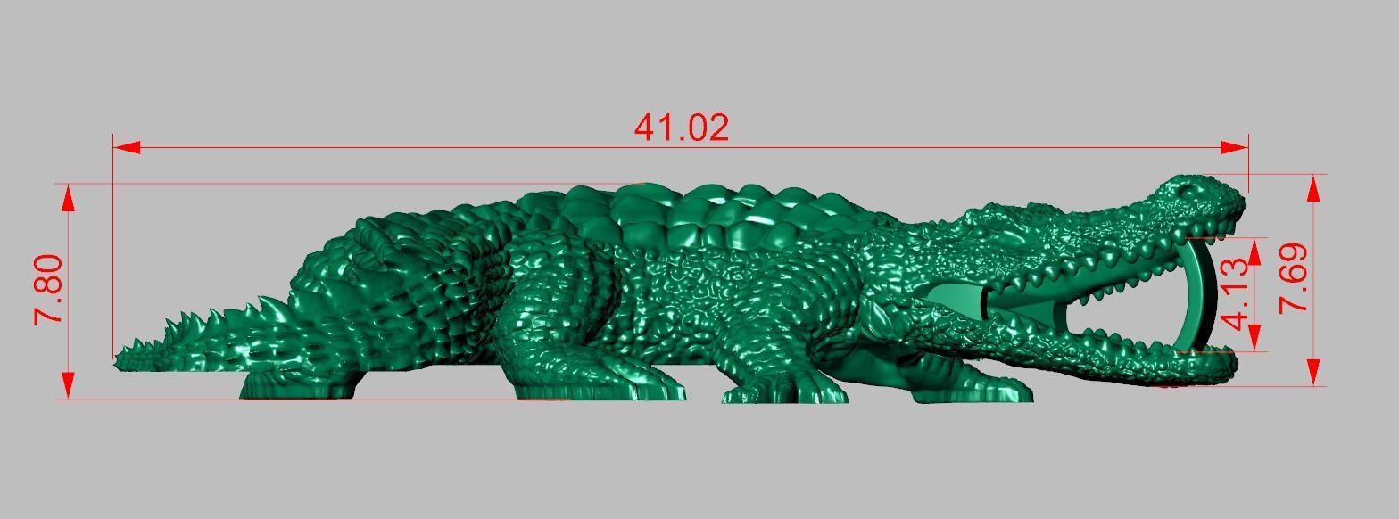 Alligator Pendant model 3D 0272 printable model25 3D print model_18