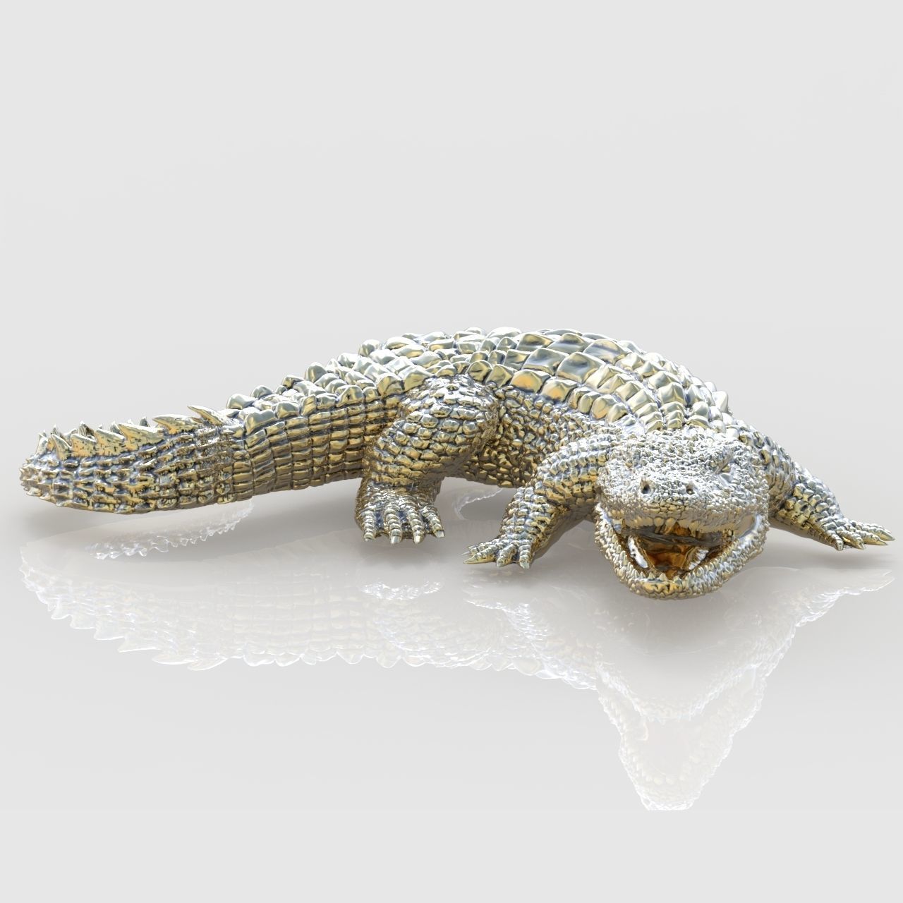 Alligator Pendant model 3D 0272 printable model25 3D print model_5