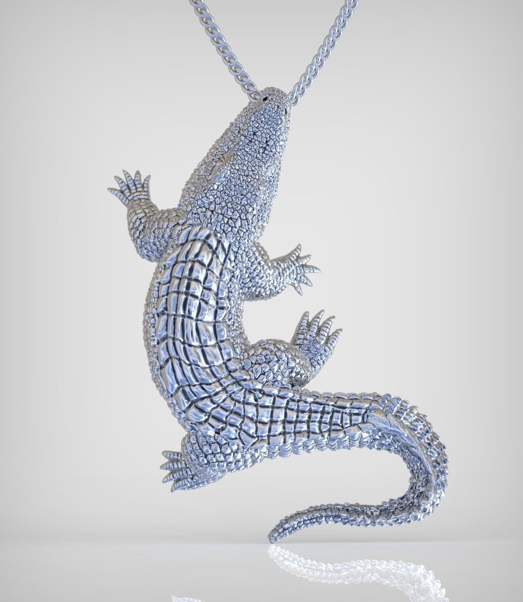 Alligator Pendant model 3D 0272 printable model25 3D print model_3