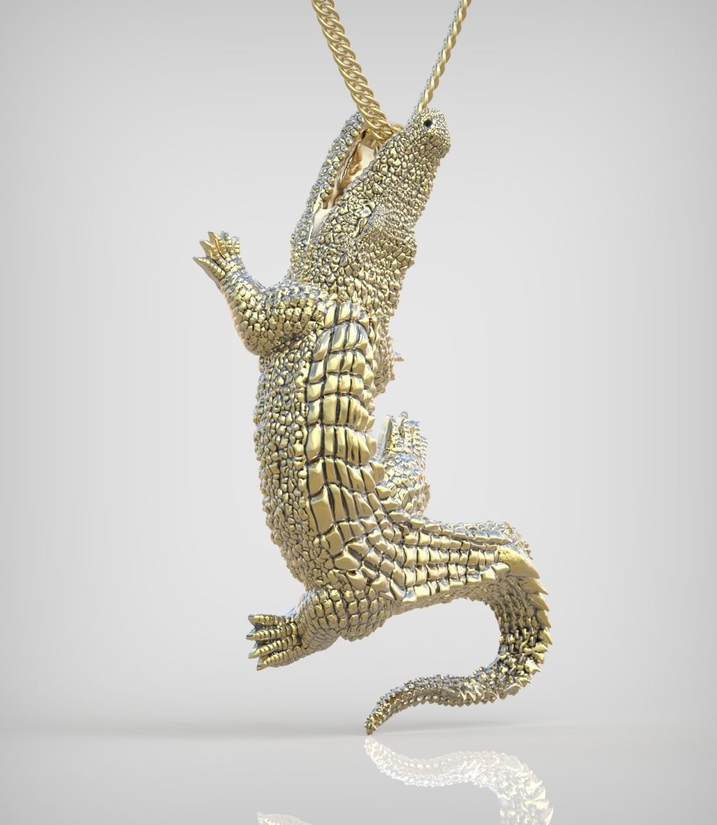 Alligator Pendant model 3D 0272 printable model25 3D print model_11