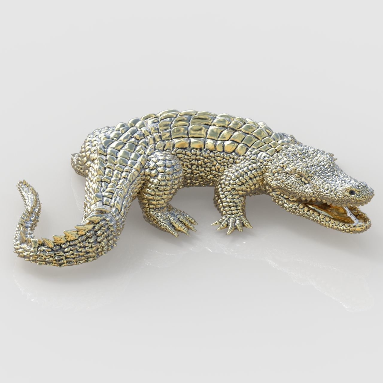 Alligator Pendant model 3D 0272 printable model25 3D print model_8