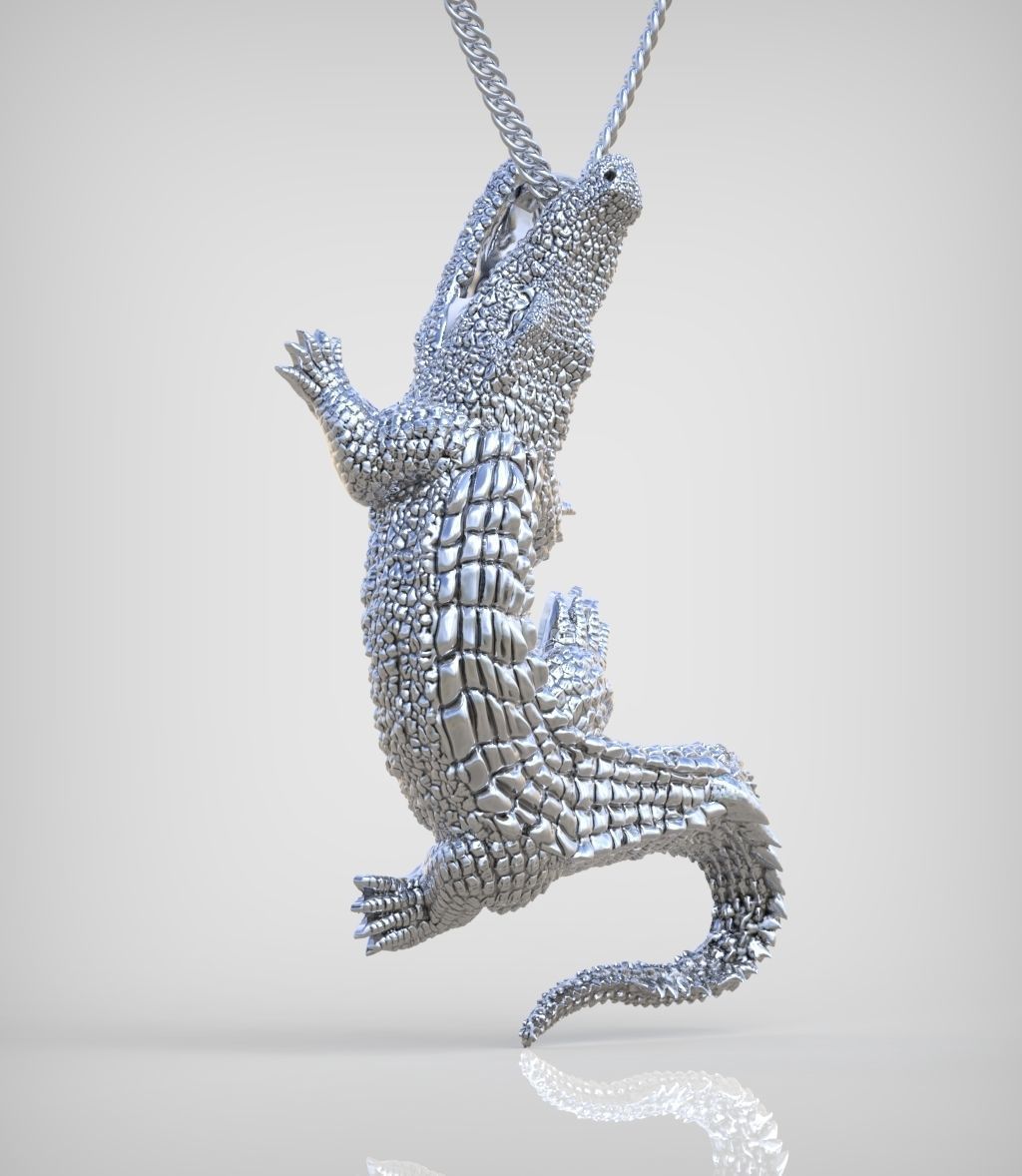 Alligator Pendant model 3D 0272 printable model25 3D print model_10