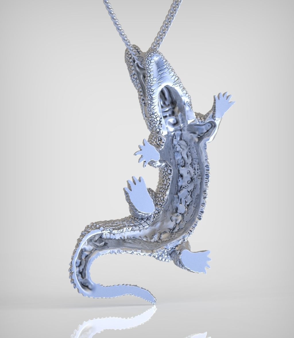 Alligator Pendant model 3D 0272 printable model25 3D print model_14