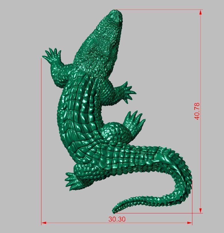Alligator Pendant model 3D 0272 printable model25 3D print model_24
