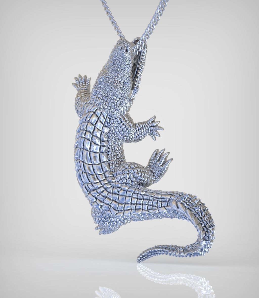 Alligator Pendant model 3D 0272 printable model25 3D print model_1
