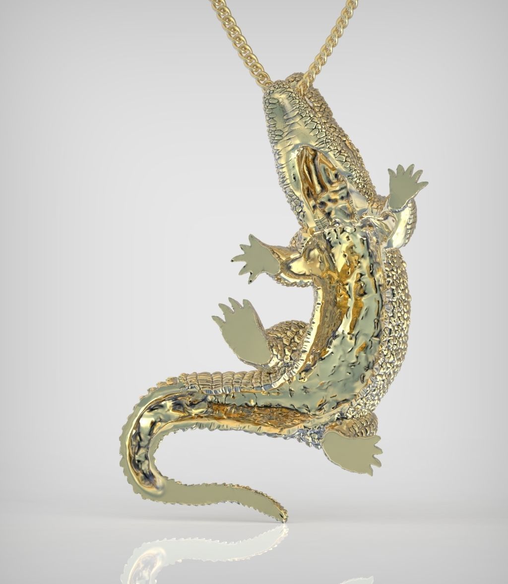 Alligator Pendant model 3D 0272 printable model25 3D print model_12