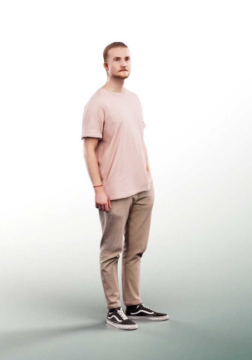 Jorge 12798 -  Casual Standing Young Man Low-poly 3D model_2