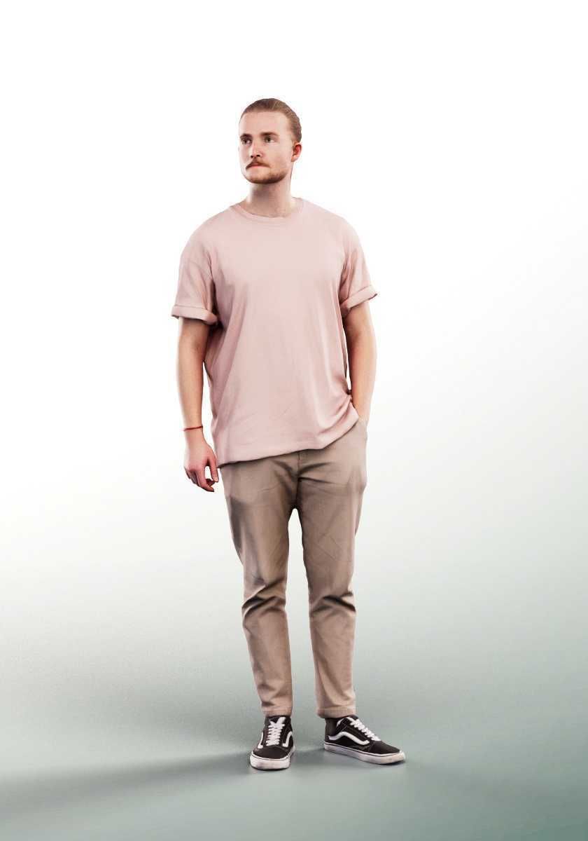 Jorge 12798 -  Casual Standing Young Man Low-poly 3D model_1