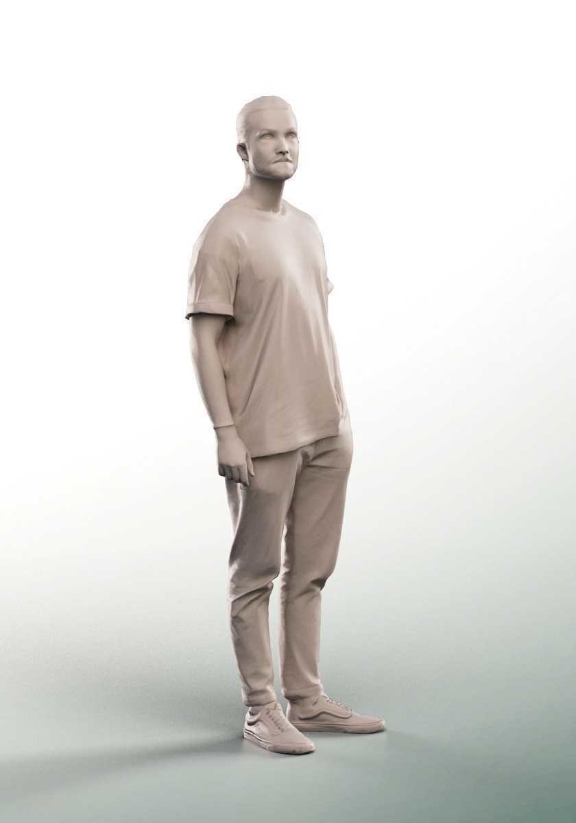 Jorge 12798 -  Casual Standing Young Man Low-poly 3D model_4