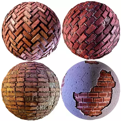Stylized Brick texture collection 02