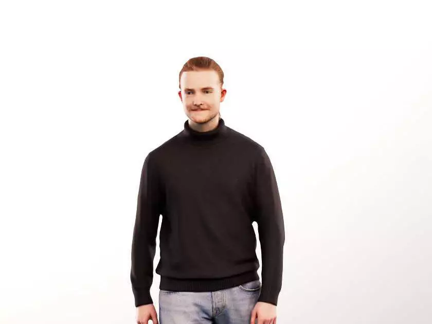 Jorge 12797 - Walking Young Man Low-poly 3D model_0