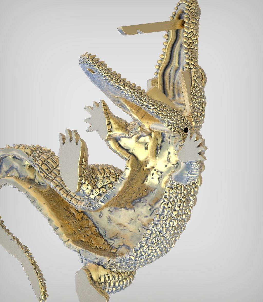 Alligator Earring model 0379 3D printable model16 3D print model_15