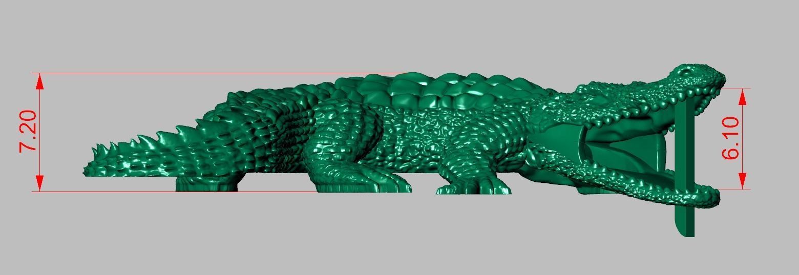 Alligator Earring model 0379 3D printable model16 3D print model_24