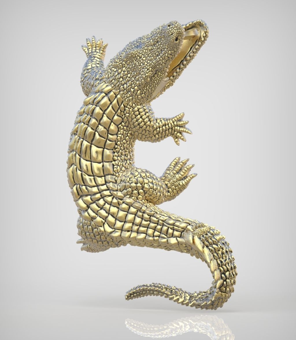 Alligator Earring model 0379 3D printable model16 3D print model_2