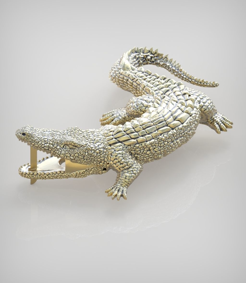 Alligator Earring model 0379 3D printable model16 3D print model_3