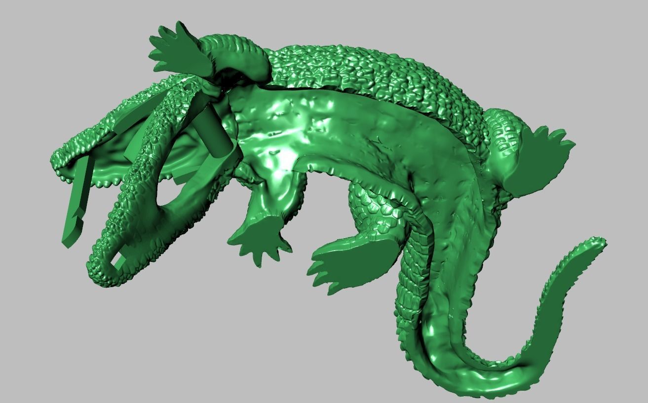 Alligator Earring model 0379 3D printable model16 3D print model_20