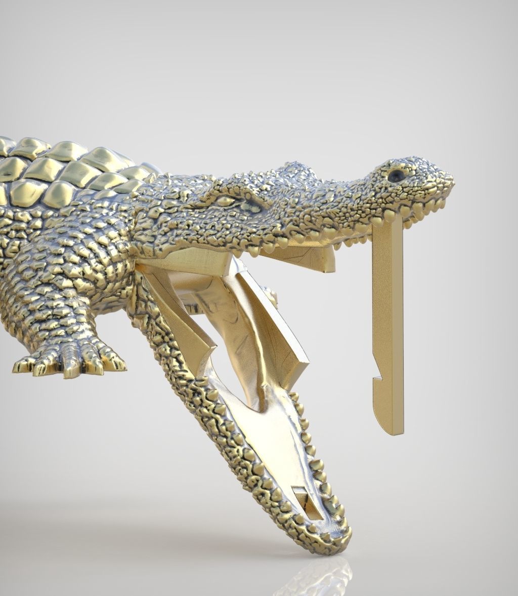 Alligator Earring model 0379 3D printable model16 3D print model_5