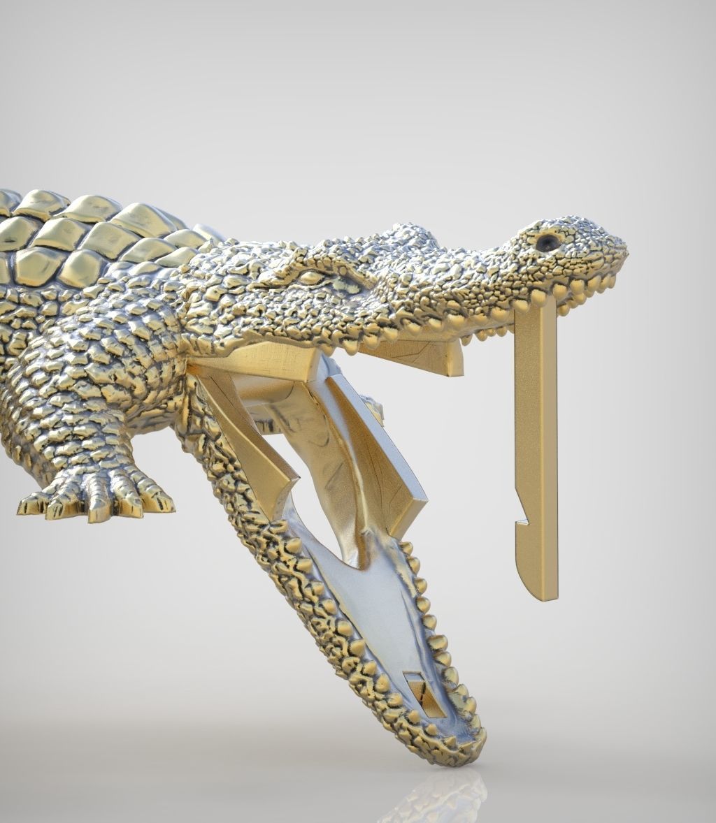 Alligator Earring model 0379 3D printable model16 3D print model_13