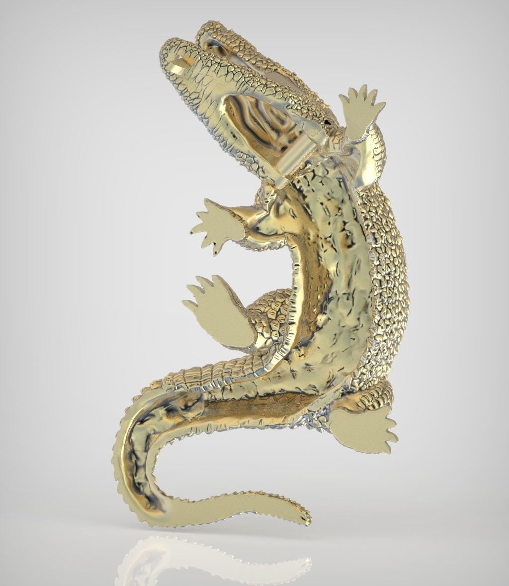 Alligator Earring model 0379 3D printable model16 3D print model_12