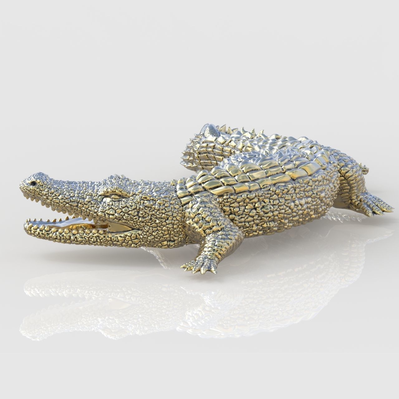 Alligator Earring model 0379 3D printable model16 3D print model_10