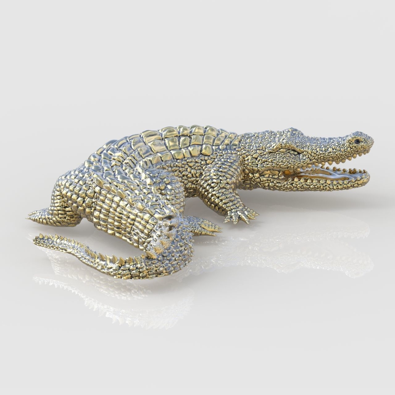 Alligator Earring model 0379 3D printable model16 3D print model_8