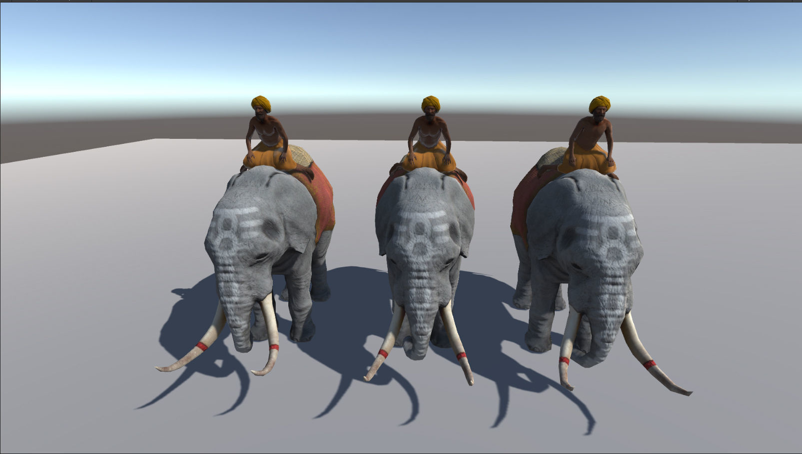 Warrior Elephant Rider - India Low-poly 3D model_26