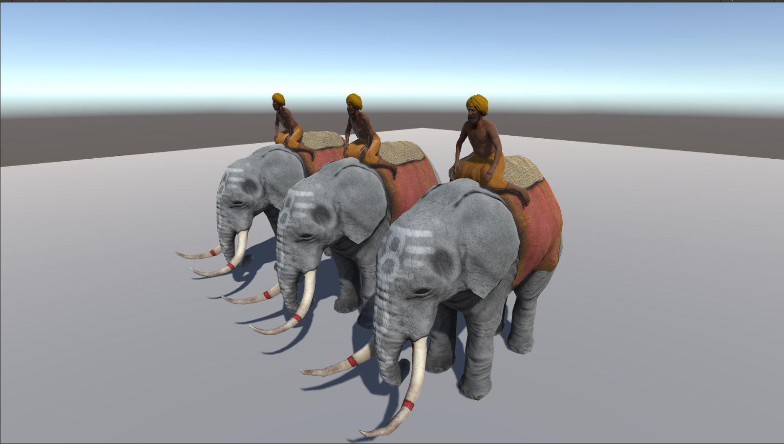 Warrior Elephant Rider - India Low-poly 3D model_25