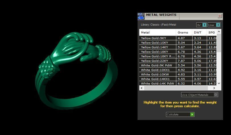 Hand Shake Rings 3D print model_3