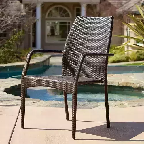 Libora All Weather Wicker Stackable Dining Armchair