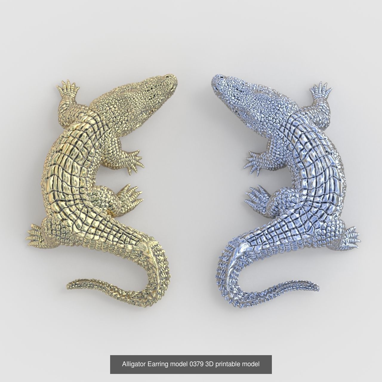 Earring and Pendant Set 3D printable model 0131 3D Model Collection_5