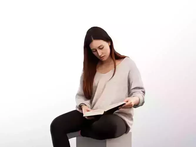 Noelle 12748 - Sitting Woman Reading Book